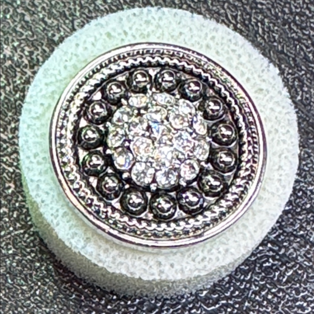 Ginger Snaps 20mm white Rhinestone Birthday Charm